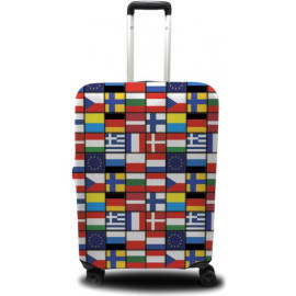 Чохол Coverbag поліестер на валізу S прапори Висота 45-55см CvP0413S