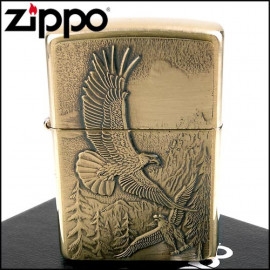 Зажигалка Zippo Classic Where Eagles Dare Brushed Brass 20854