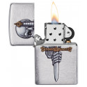 Запальничка Zippo Classics Sword Skull Design Brushed Chrome 49488