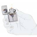Запальничка Zippo Classics Sword Skull Design Brushed Chrome 49488