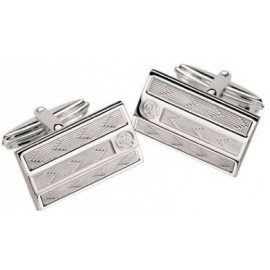 Caran d'Ache Cufflinks Chevron Stainless Steel 5350.286