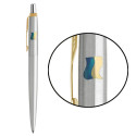 Ручка шариковая Parker JOTTER 17 UKRAINE SS GT BP Флаг желто-синий на колп. 16032_T008c2