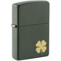 Запальничка Zippo Classic 221 Four Leaf Clover Design Green Matte 49796