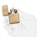 Запальничка Zippo Classics 254B Zippo and Pattern Design High Polish Brass 29677