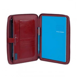 Папка Piquadro BL SQUARE/Red на молнии с блокнотом А5 и отдел. д/iPad mini/iPad mini3 (18,5x23x2) PB3250B2_R