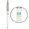 Ручка шариковая Parker JOTTER Originals UKRAINE White CT BP Трезубец сине-желтый 15032_T0017u