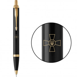 Ручка кулькова Parker IM Black GT BP Емблема ЗСУ 22032_W001y