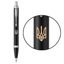 Ручка кулькова Parker IM UKRAINE Matte Black CT BP Тризуб 26132_T001y