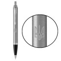 Ручка шариковая Parker IM UKRAINE Stainless Steel CT BP Трезубец бел. 26232_T001w