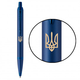 Ручка кулькова Parker IM Professionals UKRAINE Monochrome Blue BP Тризуб 28132_T001y
