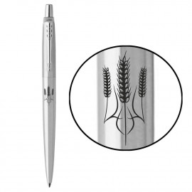 Ручка кулькова Parker JOTTER UKRAINE Stainless Steel CT BP Тризуб з колосків 16132_T059b