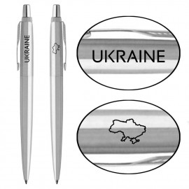 Ручка кулькова Parker JOTTER UKRAINE Stainless Steel CT BP Ukraine + Мапа 16132_T205b