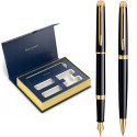 Набір Waterman HEMISPHERE Black Lacquer GT FP+BP (перова + кулькова)
