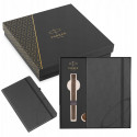 Подарочная коробка с блокнотом Parker GIFT24 Notebook Grey