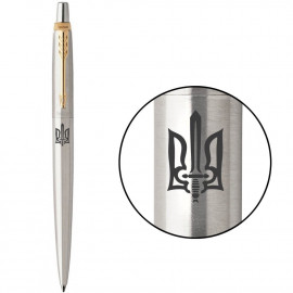 Ручка кулькова Parker JOTTER Stainless Steel GT BP Тризуб ОУН 16032_T030b