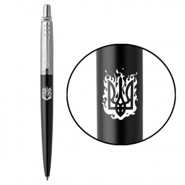 Ручка кулькова Parker JOTTER UKRAINE Bond Street Black CT BP Вогняний Тризуб 16232_T031w