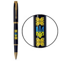 Ручка-ролер Parker IM UKRAINE Black GT RB Тризуб з орнаментом 22022_T1366u