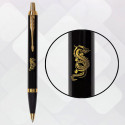 Ручка кулькова Parker IM ZODIAC Black GT BP Дерев'яний Дракон 22032_Z302y