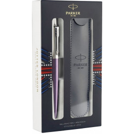 Набір Parker JOTTER Victoria Violet CT BP (кулькова ручка + чохол) у коробці London