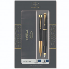 Набор ручек Parker URBAN Muted Black GT FP+BP в подар.уп. DUOSETS 20 292Чb19