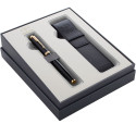 Набір Parker IM Black GT FP М (перова ручка + чохол)