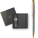 Набір Parker SONNET Stainless Steel GT BP (кулькова ручка + блокнот Parker)
