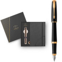 Набор Parker URBAN Muted Black GT FP F (перьевая ручка + блокнот Parker)