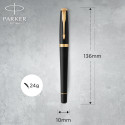 Набор Parker URBAN Muted Black GT FP F (перьевая ручка + блокнот Parker)