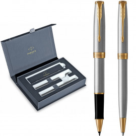 Набір Parker SONNET Stainless Steel GT RB+BP (ролер + кулькова)