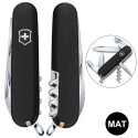 Складной нож Victorinox SPARTAN MAT черный матовый лак 1.3603.3.M0007p