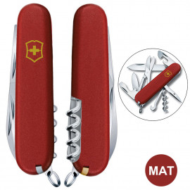 Складаний ніж Victorinox CLIMBER MAT червоний матовий лак з жовт.лого 1.3703.M0008p