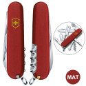 Складной нож Victorinox CLIMBER MAT красный матовый лак с желт.лого 1.3703.M0008p