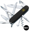 Складной нож Victorinox HUNTSMAN MAT черный матовый лак с желт.лого 1.3713.3.M0008p