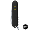 Складной нож Victorinox HUNTSMAN MAT черный матовый лак с желт.лого 1.3713.3.M0008p