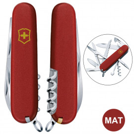 Складаний ніж Victorinox HUNTSMAN MAT червоний матовий лак з жовт.лого 1.3713.M0008p
