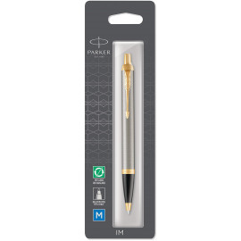 Ручка кулькова Parker IM Brushed Metal GT BP блістер 22 236