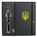 Набор Parker IM UKRAINE Black GT RB Трезубец (ручка-роллер + блокнот Parker)
