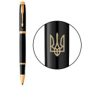 Набор Parker IM UKRAINE Black GT RB Трезубец (ручка-роллер + блокнот Parker)