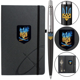 Набір Parker JOTTER UKRAINE Black CT BP Палаючий Тризуб (кулькова ручка + блокнот)