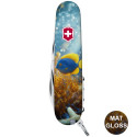 Складной нож Victorinox CAMPER DESIGN Желто-голубая рыбка 1.3613.7.R2020pk