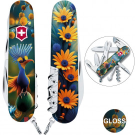 Складаний ніж Victorinox CLIMBER DESIGN Яскрава пташка 1.3703.3.R2110pk