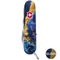 Складной нож Victorinox HUNTSMAN DESIGN Золотисто-голубой кристалл 1.3713.3.R2040pk