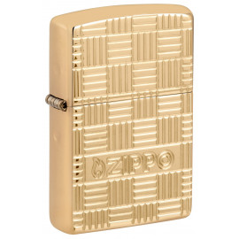 Запальничка Zippo Armor 169 Zippo Basketweave Design High Polish Brass 46274