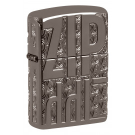 Запальничка Zippo Armor Reverse Carve Zippo Design Black Ice 46400
