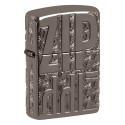 Зажигалка Zippo Armor Reverse Carve Zippo Design Black Ice 46312