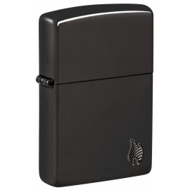 Запальничка Zippo Armor High Polish Black Flame Design 46402