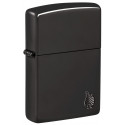 Зажигалка Zippo Armor High Polish Black Flame Design 46402