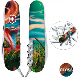 Складаний ніж Victorinox HUNTSMAN ZODIAC Барвиста кобра 1.3713.3.Z4290pk