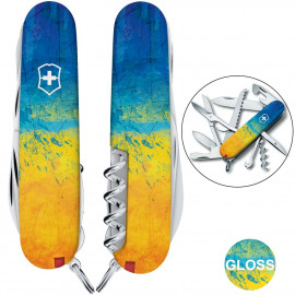 Складаний ніж Victorinox HUNTSMAN UKRAINE Жовто-синій малюнок 1.3713.7.T3100pw