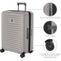 Чемодан Victorinox AIROX Advanced Stone White Средний Vt653137 Чемодан Victorinox AIROX Advanced Stone White Средний Vt653137